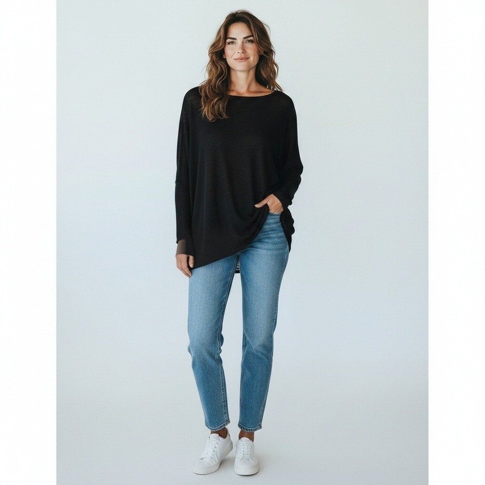 Philosophy Republic Clothing Tunic Top XXL Long Sleeve High Low Hem minimalist